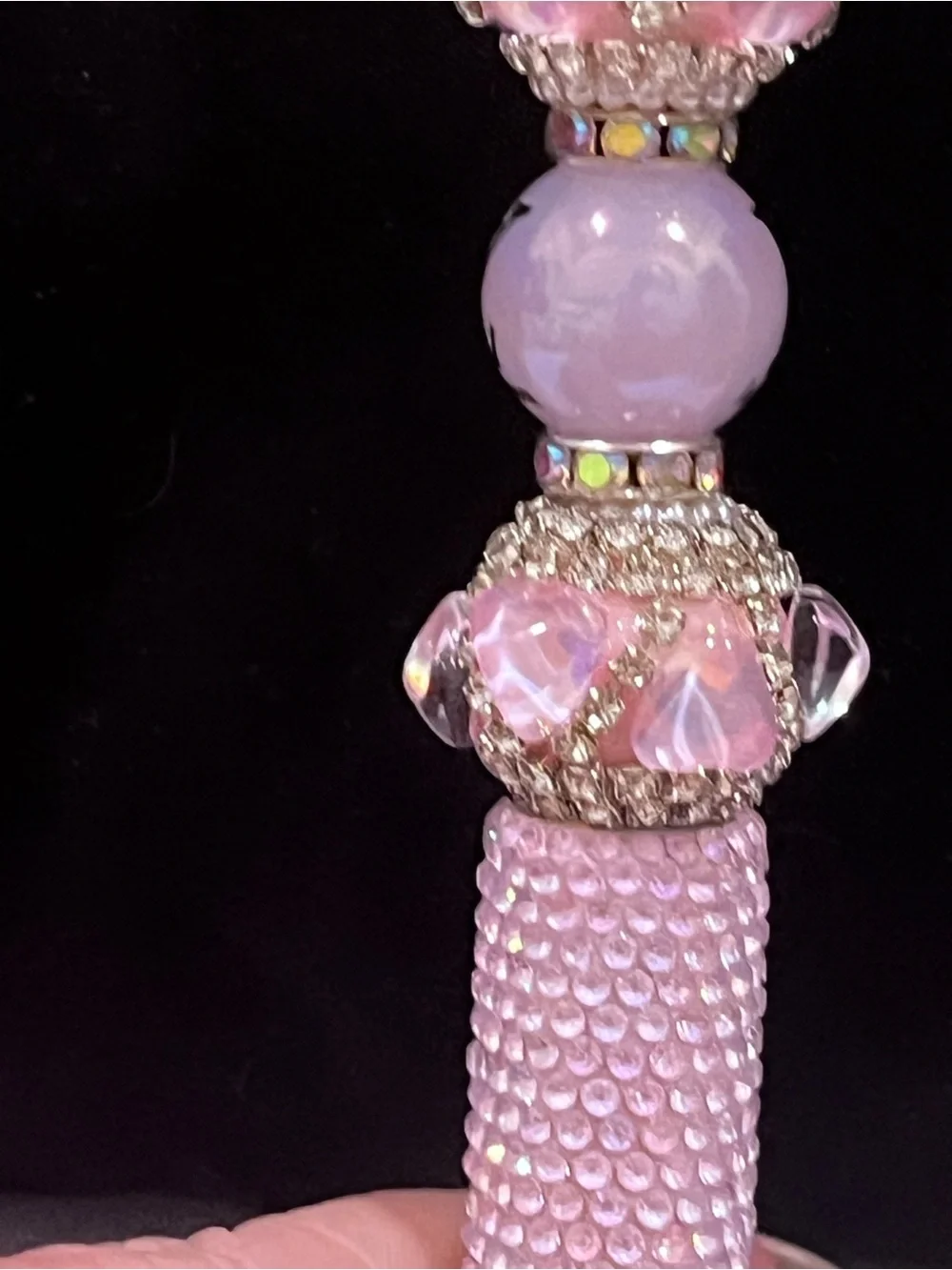Rare Designer inspired silicone purse focal fancy beaded pen